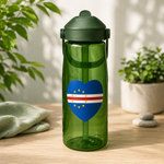 Gourde avec paille rétractable - Coeur Drapeau Cabo Verde