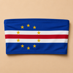 Top de Biquíni sem Alças Reciclado Bandeira Cabo Verde — Mulher