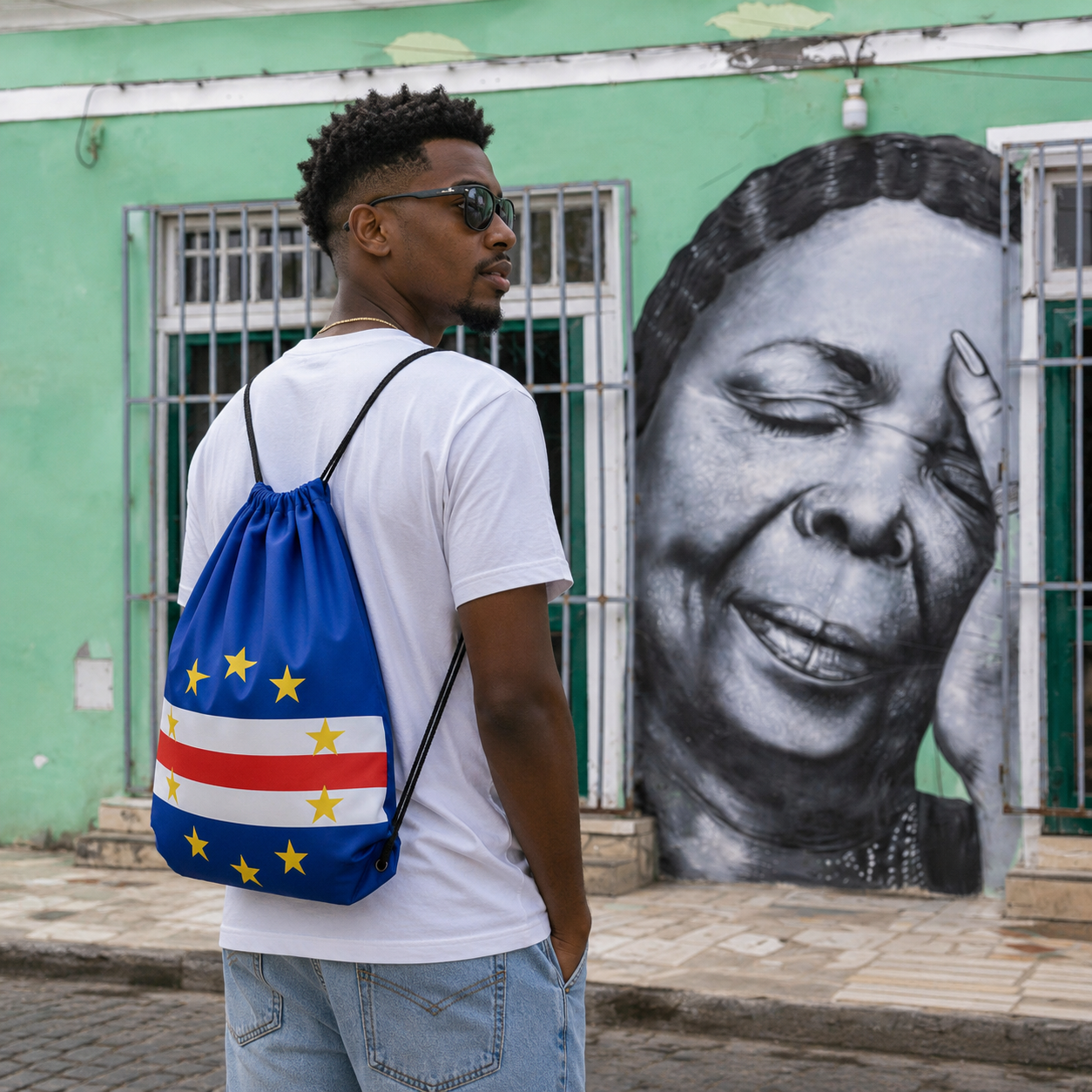 Cabo Verde Drawstring Bag - Flag Edition