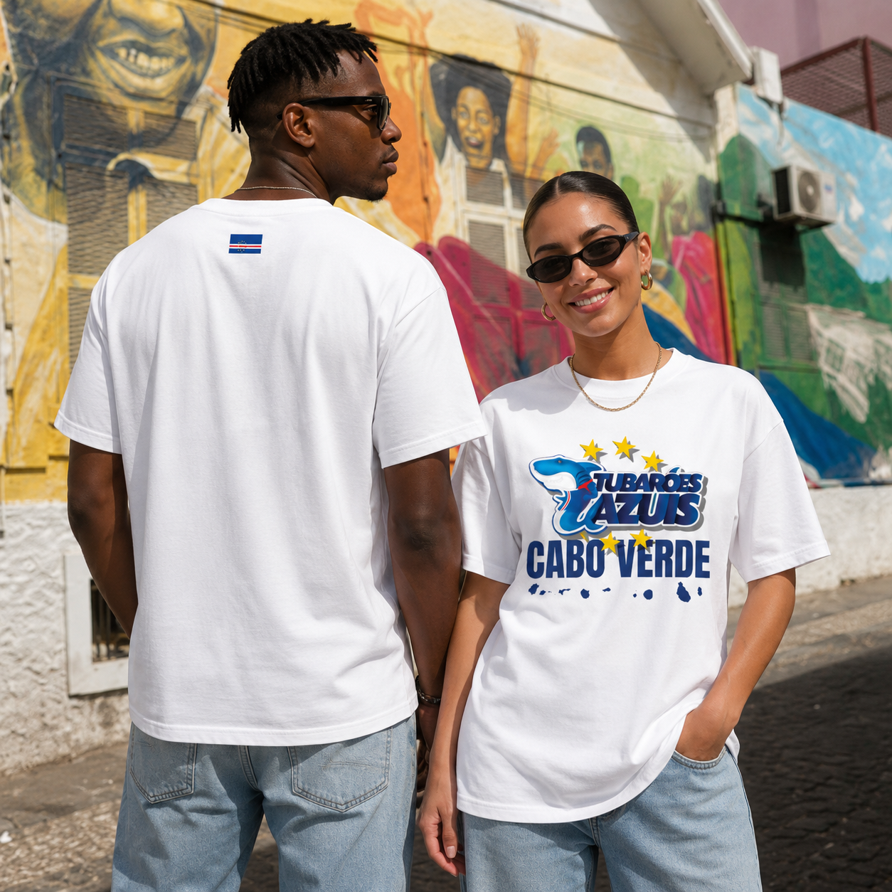 Cabo Verde T-Shirt - Tubarões Azuis