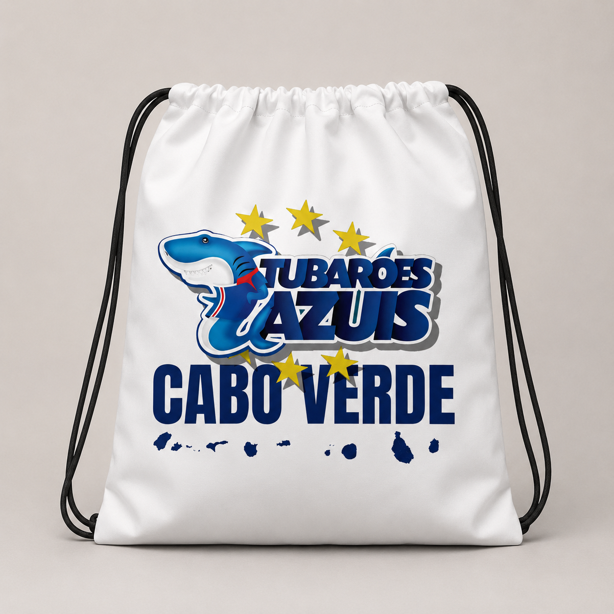 Cabo Verde Drawstring Bag - Tubarões Azuis