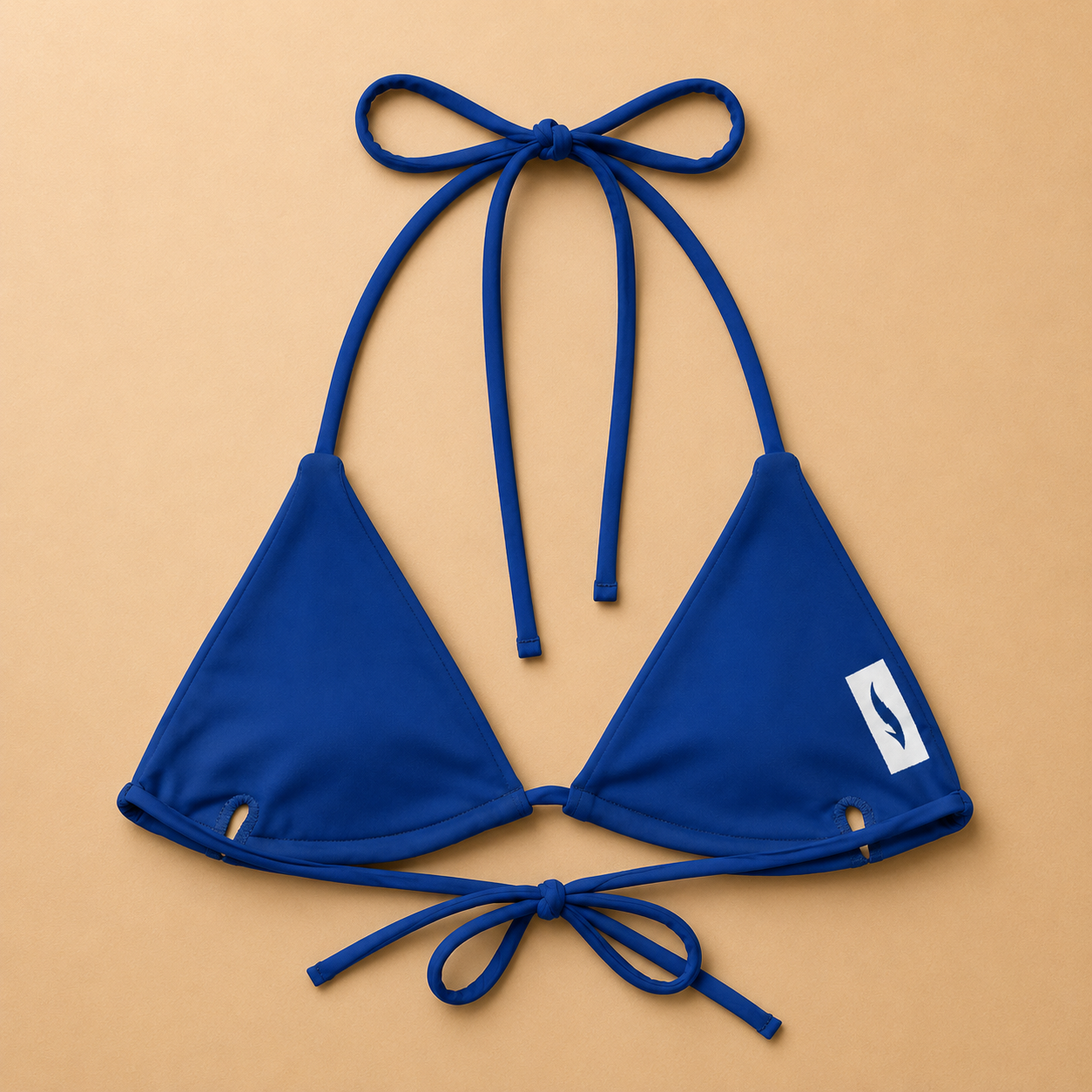Parte de Cima de Biquíni Acolchoada All Over Bandeira Cabo Verde — Mulher