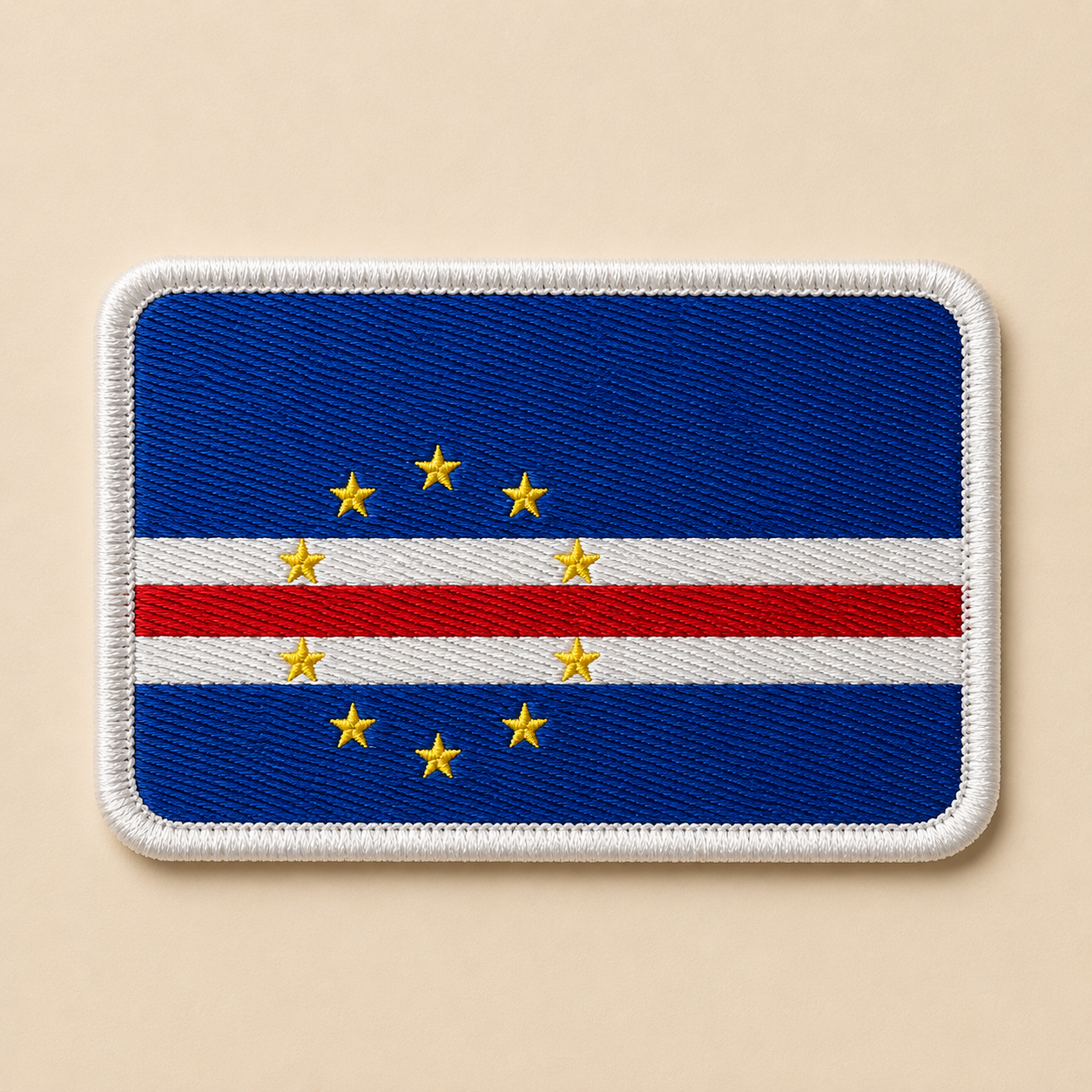 Patch Tactique Brodé – Drapeau Cabo Verde