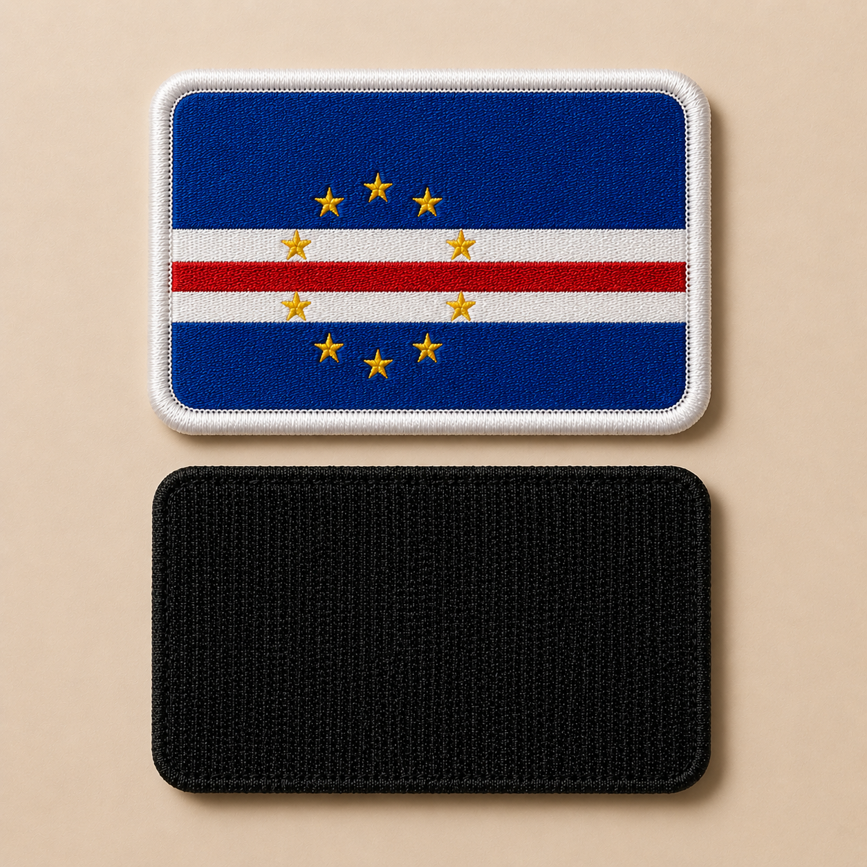 Patch Tactique Brodé – Drapeau Cabo Verde