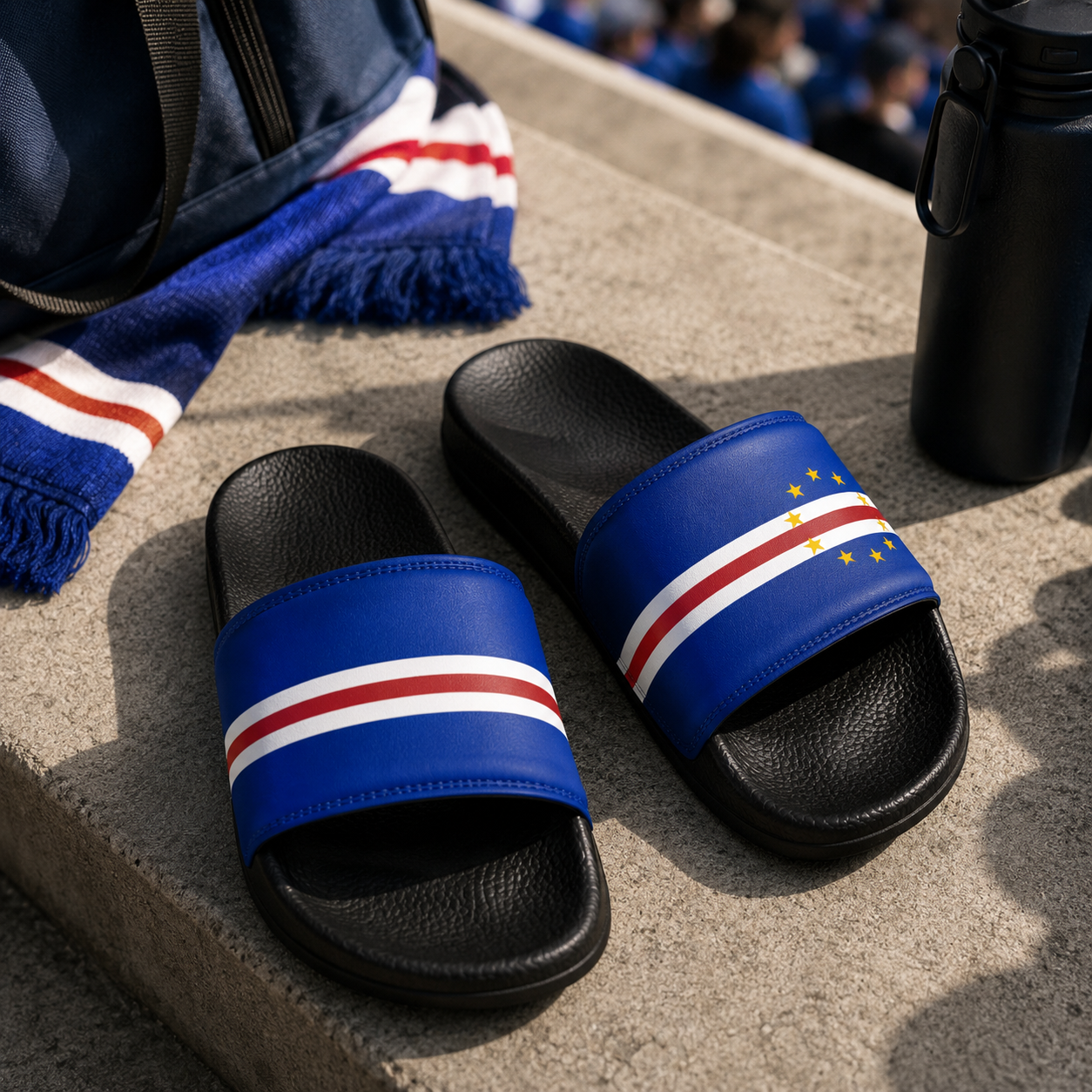 Claquettes pour homme - Drapeau Cabo Verde